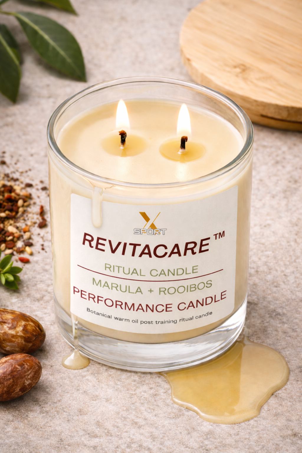 REVITACARE™ Ritual Candle — Marula + Rooibos Performance Candle
